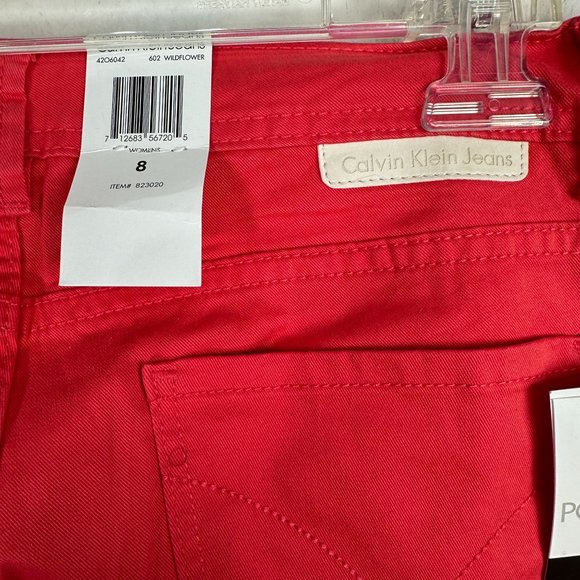Calvin Klein Jeans Pink Power Stretch Skinny Crop Pants 8 - Picture 5 of 11